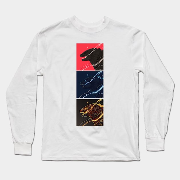 Nuclear Evolution (Vertical) Long Sleeve T-Shirt by LazareGvimradze